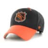 NHL Vintage Shield 47 Brand Black Orange Replica MVP Snapback Hat