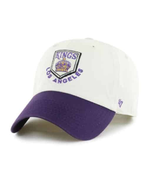 Los Angeles Kings 47 Brand Vintage Bone Sidestep Clean Up Adjustable Hat