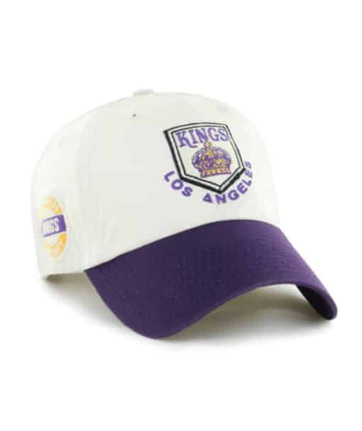 Los Angeles Kings 47 Brand Vintage Bone Sidestep Clean Up Adjustable Hat