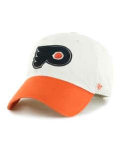 Philadelphia Flyers 47 Brand Vintage Bone Sidestep Clean Up Adjustable Hat