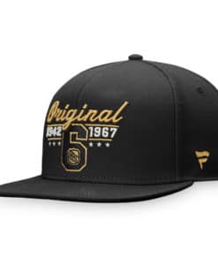 Original Six Fanatics Black Adjustable Snapback Hat