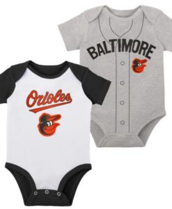 Baltimore Orioles Baby Little Slugger Creeper Onesie 2 Pack Set