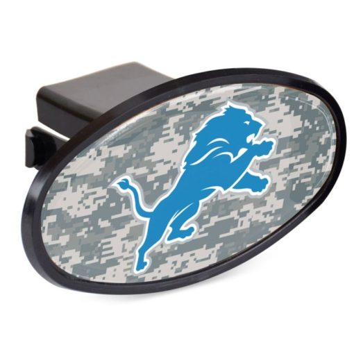 Detroit Lions Camo Oval 2" Hitch Receiver