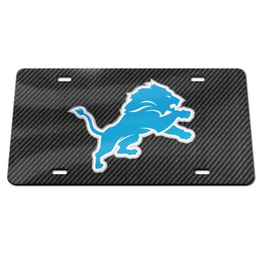 Detroit Lions Carbon Acrylic Classic License Plate
