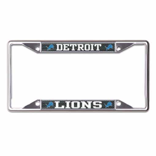 Detroit Lions Carbon License Plate Frame S/S Printed