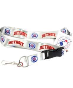 Detroit Tigers Silver Classic Logo Detachable 1" Lanyard