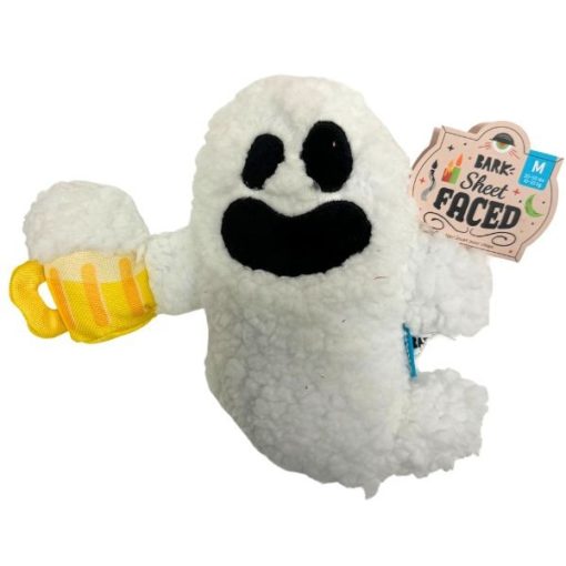 Barkbox Sheet Faced Beer Ghost Dog Chew Toy