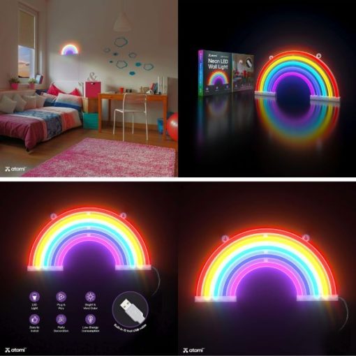 Atomi Neon Led Rainbow Wall Light