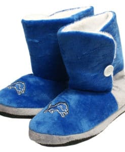 Detroit Lions Women's Blue Boot Slippers