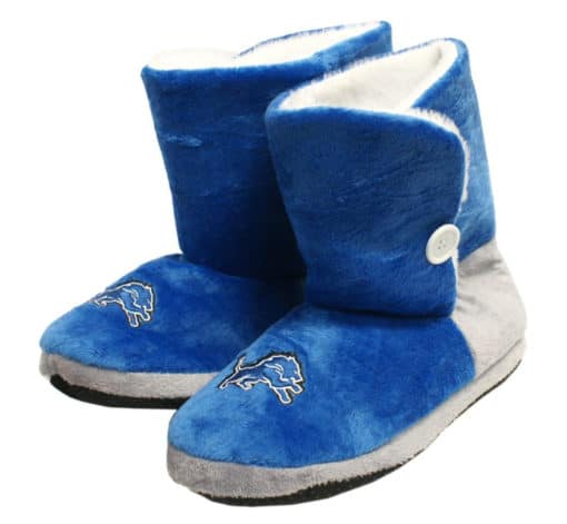 Detroit Lions Women's Blue Boot Slippers