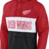 Detroit Red Wings Men's Fanatics Defender Red Pullover Hoodie Jacket