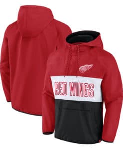 Detroit Red Wings Men's Fanatics Defender Red Pullover Hoodie Jacket