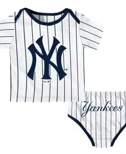 New York Yankees BABY White Pinstripe 2 Piece Set