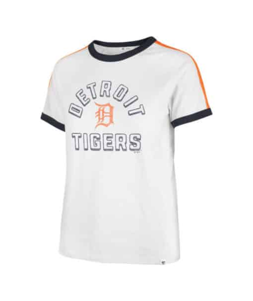 Detroit Tigers 47 Brand Women's White Sandstone Sweet Heat T-Shirt Tee