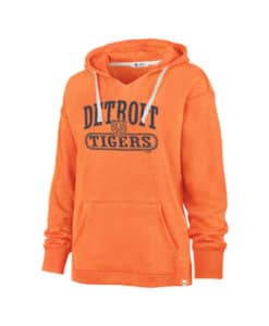 Detroit Tigers Women's 47 Brand Signal Orange Pullover Hoodie