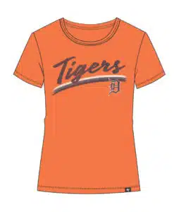 Detroit Tigers Women's 47 Brand Signal Orange Bliss T-Shirt Tee
