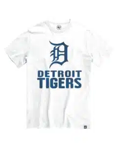 Detroit Tigers Men's 47 Brand White Wash Franklin T-Shirt Tee