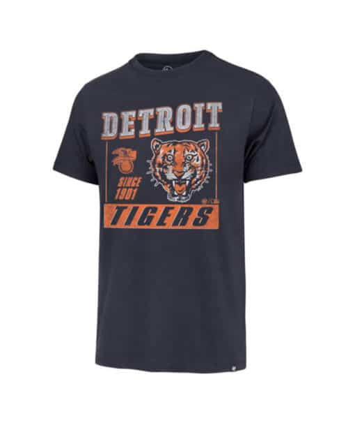 Detroit Tigers Men's 47 Brand Cooperstown Atlas Blue Outlast Franklin T-Shirt Tee