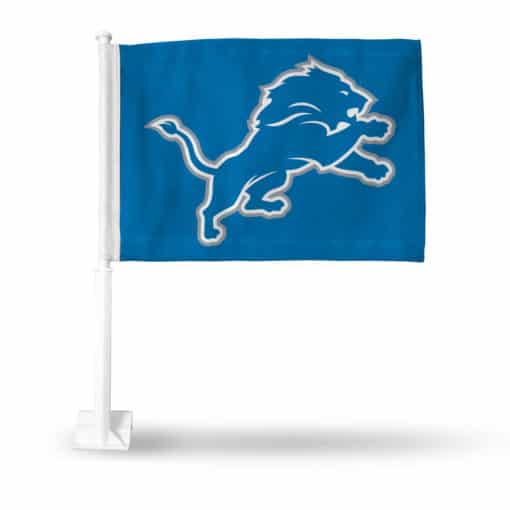 Detroit Lions Logo Blue Car Flag