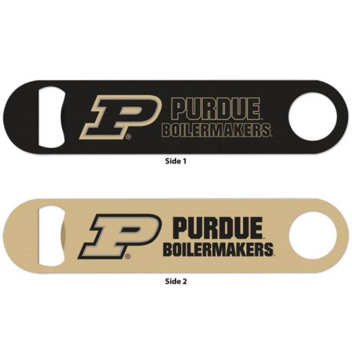 Purdue Boilermakers Black Yellow Metal Bottle Opener 2-Sided