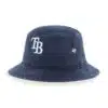 Tampa Bay Rays 47 Brand Navy White TB Bucket Hat