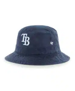 Tampa Bay Rays 47 Brand Navy White TB Bucket Hat