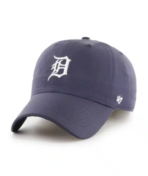 Detroit Tigers 47 Brand Navy White Logo Clean Up Adjustable Hat