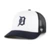 Detroit Tigers 47 Brand White Navy Freshman Trucker Mesh Snapback Hat