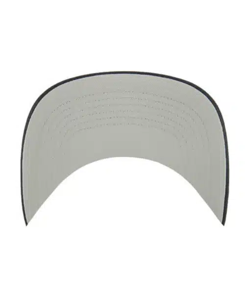 Chicago White Sox 47 Brand White Black Double Header Pinstripe Snapback Hat - Image 3