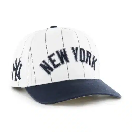 New York Yankees 47 White Double Header Pinstripe Snapback Hat