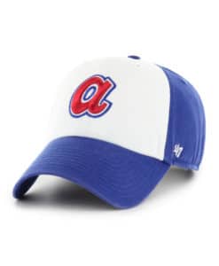 Atlanta Braves 47 Brand Cooperstown Royal White Clean Up Adjustable Hat