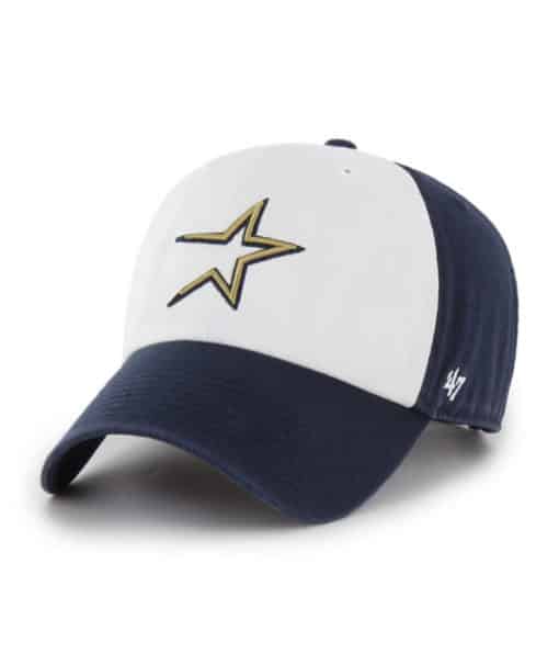 Houston Astros 47 Brand Cooperstown Navy White Freshman Clean Up Adjustable Hat