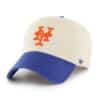 New York Mets 47 Brand Cooperstown Bone Royal Two Tone Clean Up Adjustable Hat