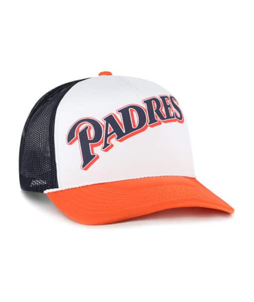 San Diego Padres 47 Brand Cooperstown Navy Script Trucker Snapback Hat