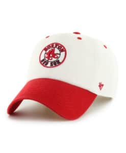 Boston Red Sox 47 Brand Cooperstown White Red Diamond Clean Up Adjustable Hat