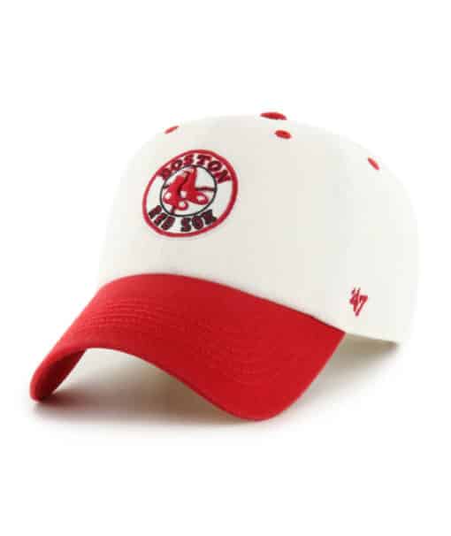 Boston Red Sox 47 Brand Cooperstown White Red Diamond Clean Up Adjustable Hat