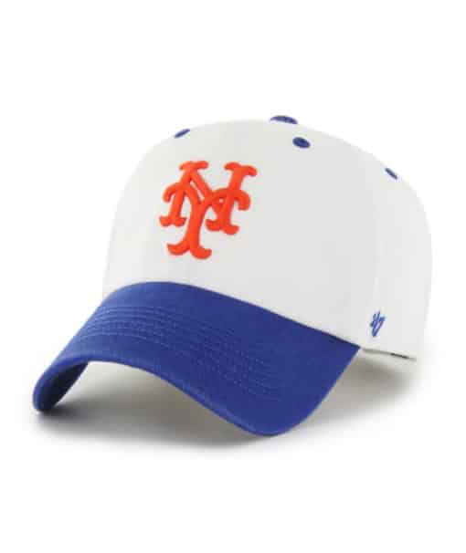 New York Mets 47 Brand Cooperstown Royal White Diamond Clean Up Adjustable Hat