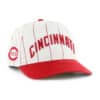 Cincinnati Reds 47 Brand Cooperstown White Pinstripe Snapback Hat