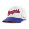 Texas Rangers 47 Brand Cooperstown White Double Header Pinstripe Snapback Hat