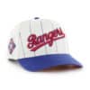 Texas Rangers 47 Cooperstown White Double Header Pinstripe Snapback Hat