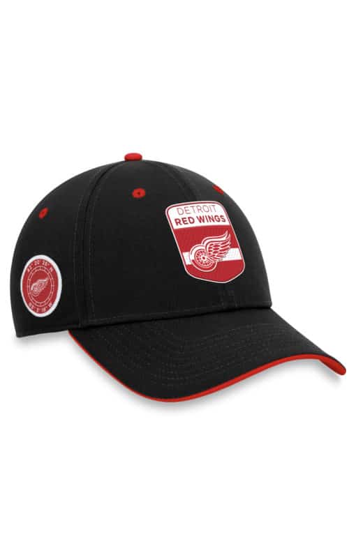 Detroit Red Wings Fanatics 2023 NHL Draft Authentic Pro Black Flex Fit Hat