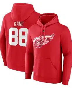 Detroit Red Wings Men's Fanatics Patrick Kane #88 Red Fleece Pullover Hoodie