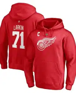 Detroit Red Wings Men's Fanatics Dylan Larkin #71 Red Fleece Pullover Hoodie