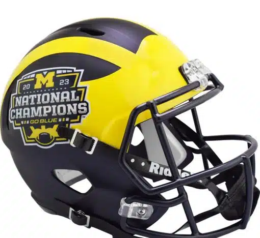 Michigan Wolverines 2023 National Champions Replica Speed FULL SIZE Helmet