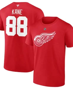 Detroit Red Wings Men's Fanatics Patrick Kane #88 Red T-shirt Tee