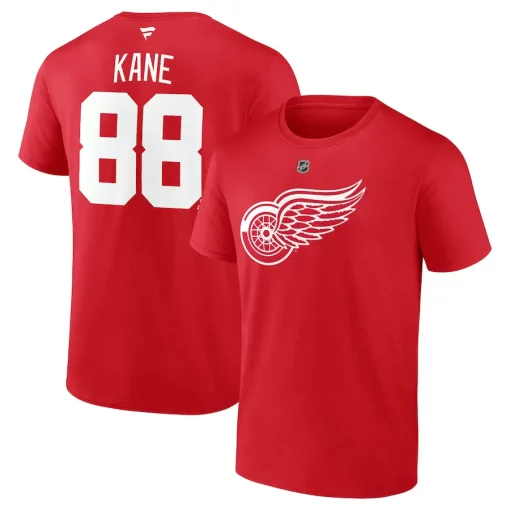 Detroit Red Wings Men's Fanatics Patrick Kane #88 Red T-shirt Tee