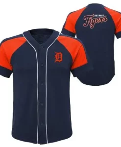 Detroit Tigers YOUTH Navy Orange Fashion Jersey