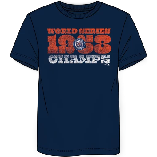 Detroit Tigers Men's Fanatics Heritage Vintage Navy T-Shirt Tee