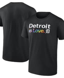Detroit Tigers Men's Fanatics Pride Black T-Shirt Tee