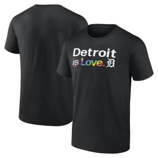 Detroit Tigers Men's Fanatics Pride Black T-Shirt Tee
